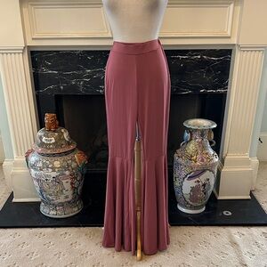 Stylish Rose Pink Stretch Bell-bottom Pants